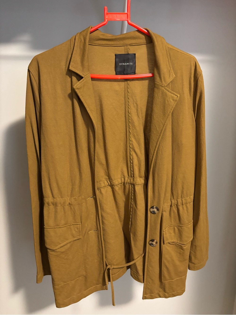 Dynamite Olive Mustard Utility Blazer